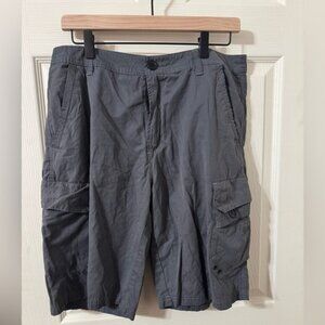 Machine Charcoal Cargo Shorts for Men Size 34